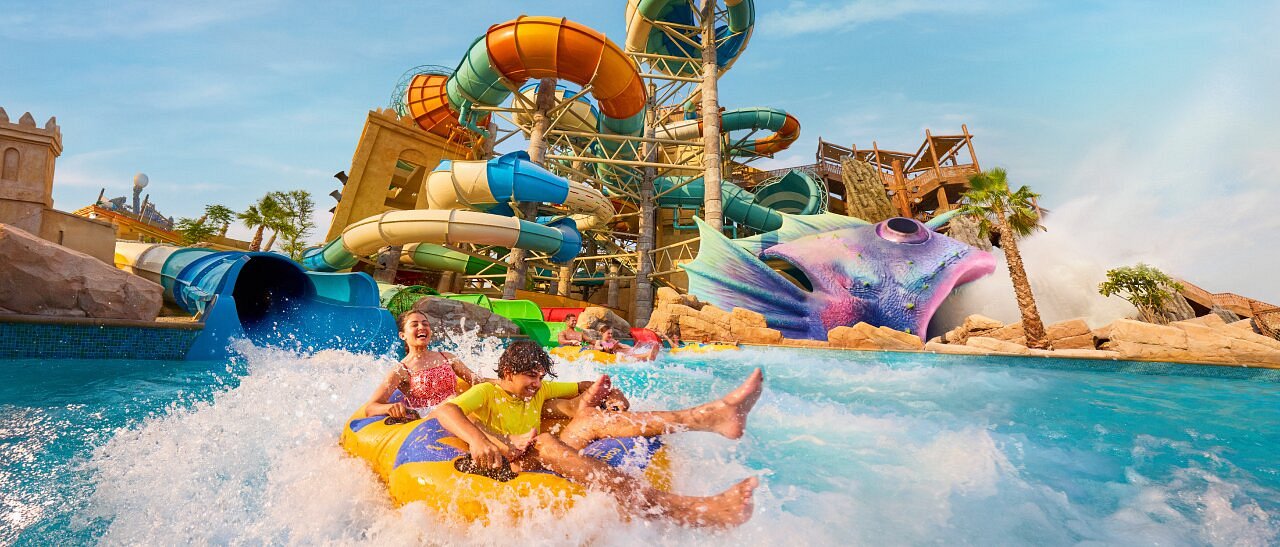 Yas Waterworld Abu Dhabi water slides and pools