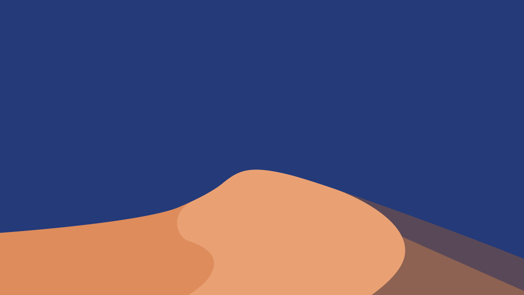 Stylized Abu Dhabi desert dune at night